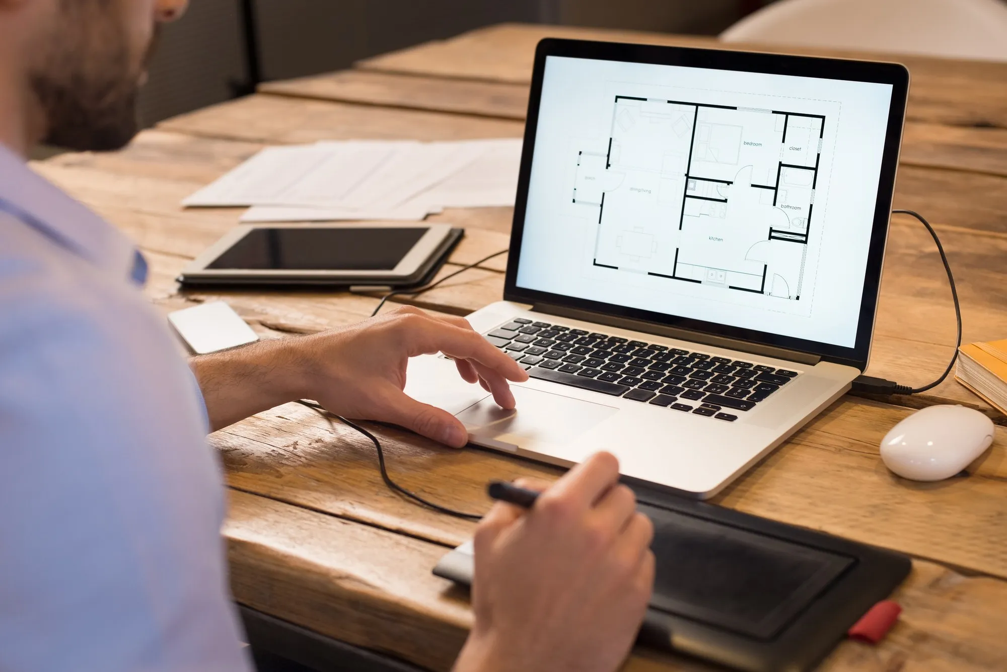 Plan tehnic lucrat pe laptop